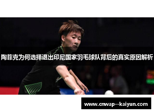 陶菲克为何选择退出印尼国家羽毛球队背后的真实原因解析